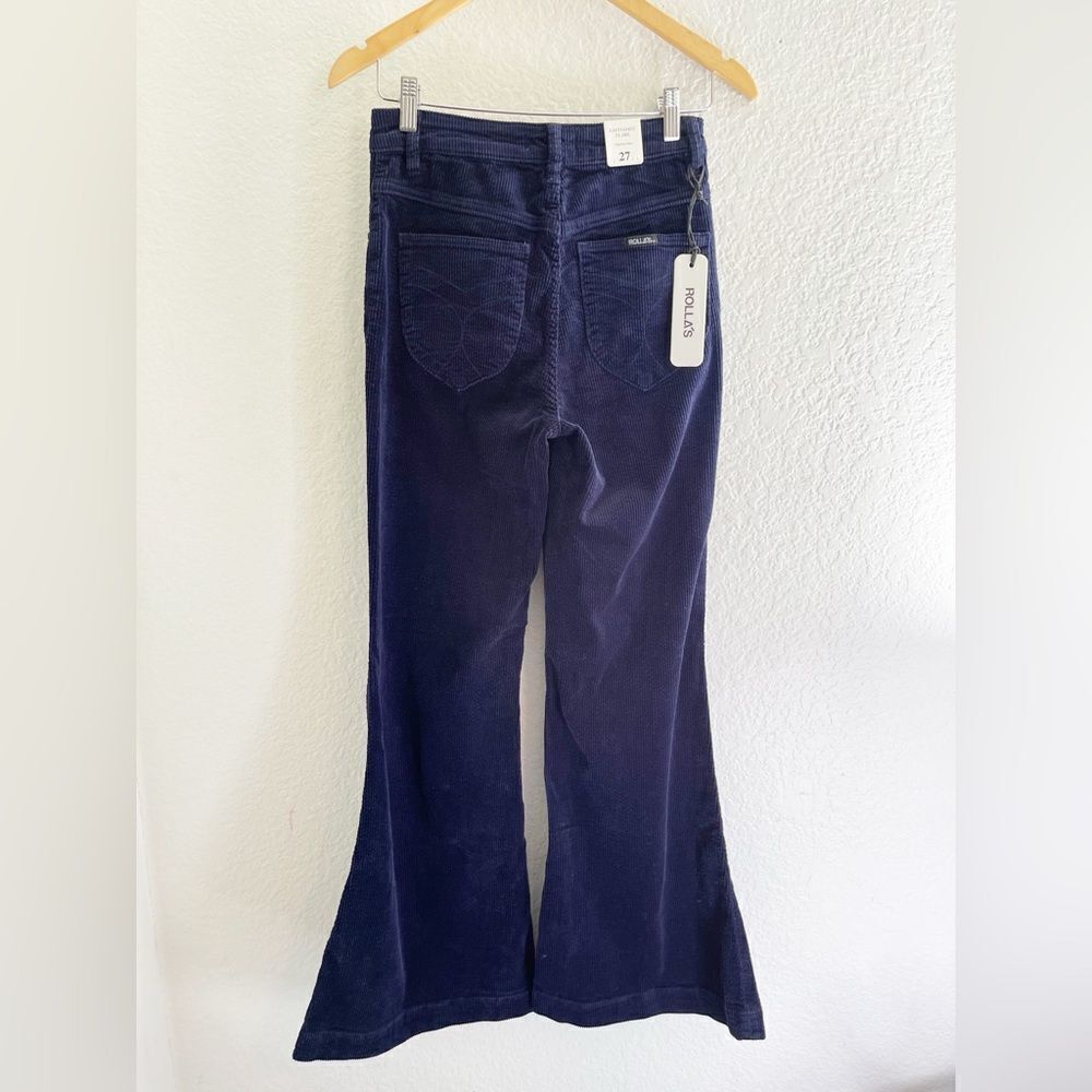 ROLLA'S Eastcoast flare corduroy in Navy. Boho 70’s inspired bell bottoms 27 NWT - Picture 6 of 11